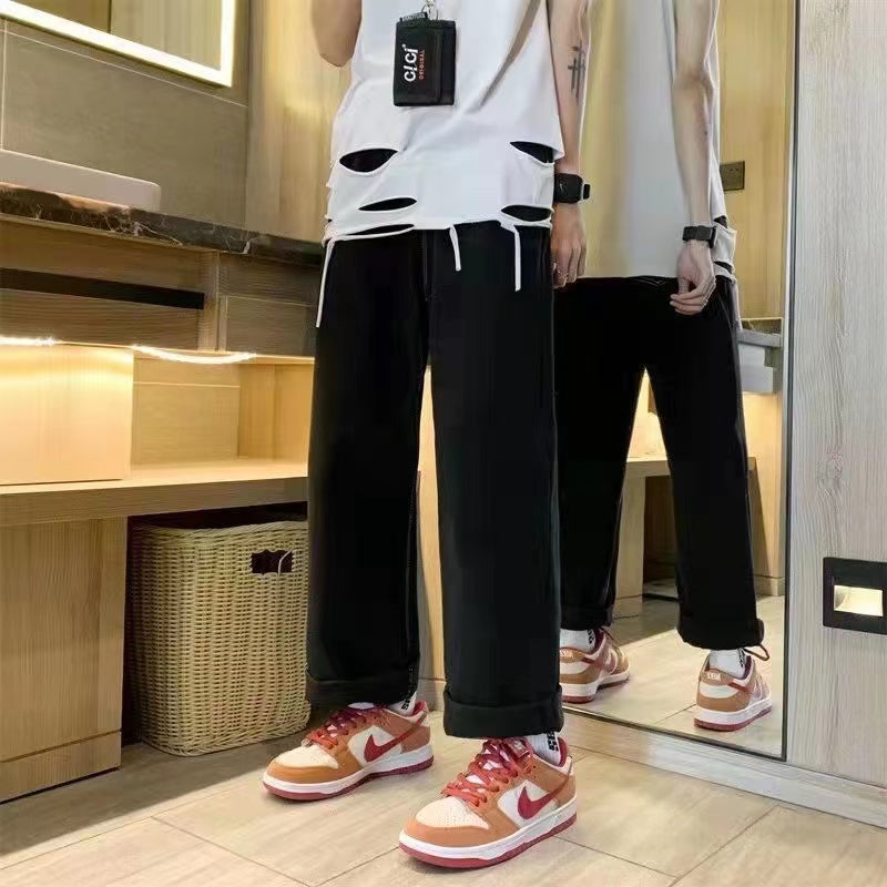 ShoeWalks Men's Star Print Baggy Jeans